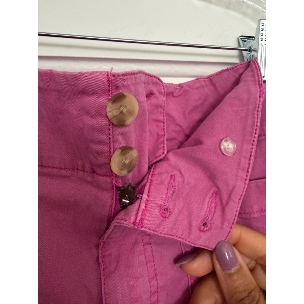 LC Lauren Conrad Womens High Rise Wide Leg Utility Pants Pink Berry Size 12 - Picture 10 of 12